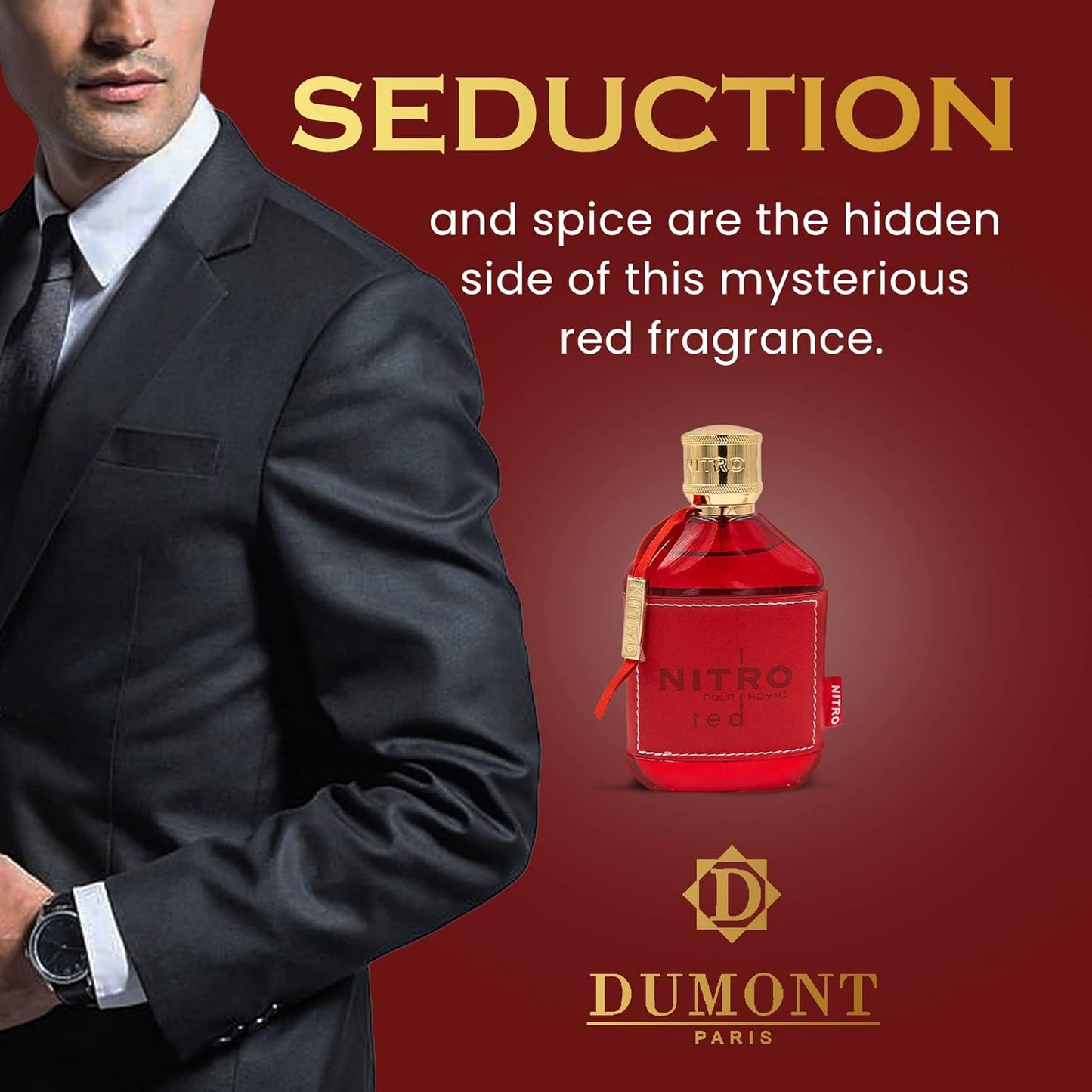 DUMONT NITRO RED - 100ML- EAU DE PARFUM - LUXURY PERFUME FOR MEN