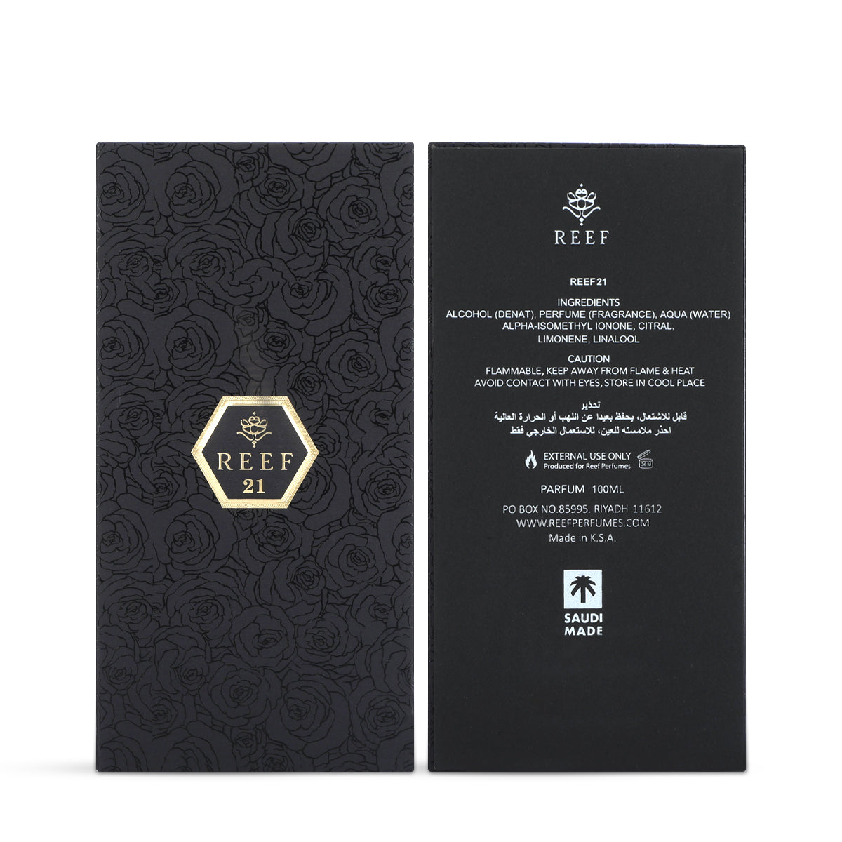 Reef 21 Eau de Parfum 100ml - box front and back