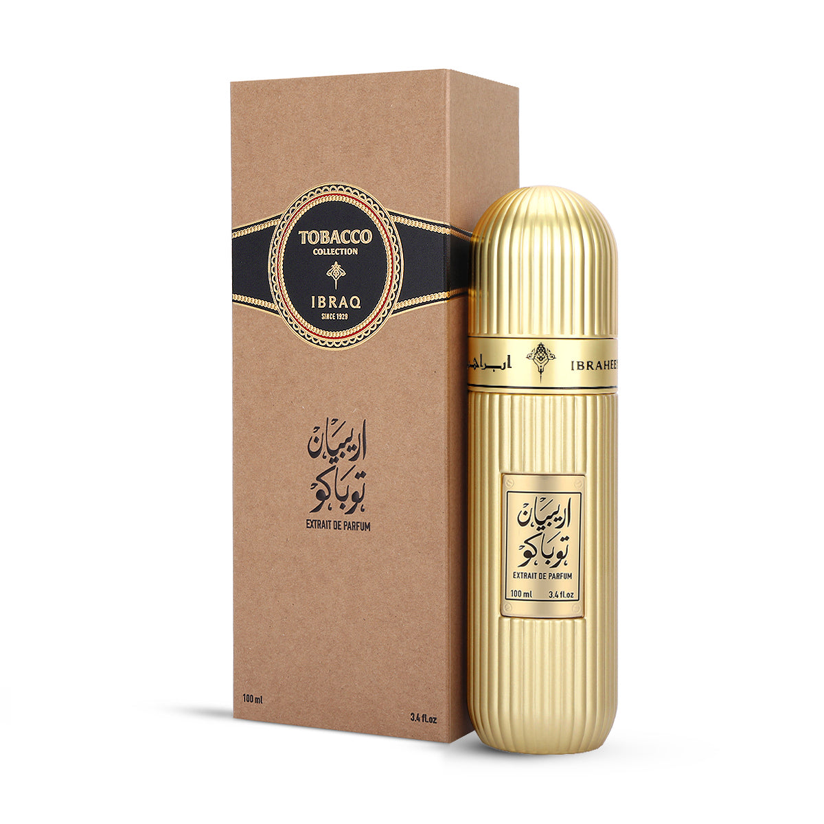 IBRAQ Arabian Tobacco Extrait de Parfum 100ml box front and back