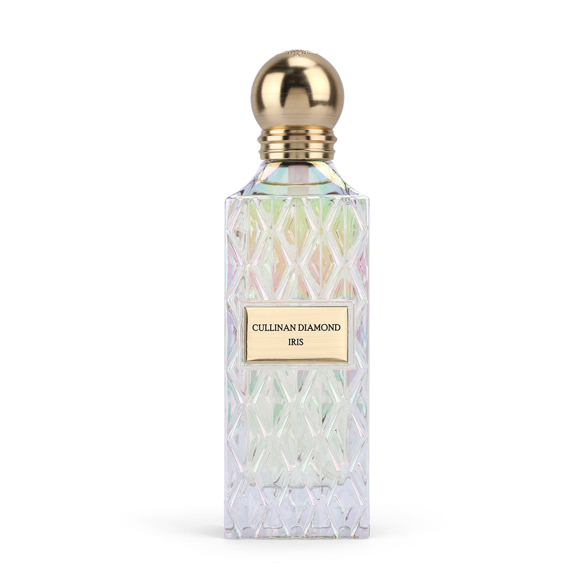 IBRAQ Cullinan Diamond Iris Eau de Parfum 150ml holographic crystal bottle with iridescent box