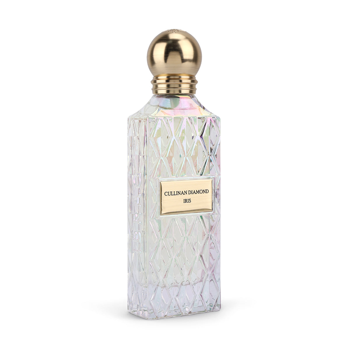 IBRAQ Cullinan Diamond Iris Eau de Parfum 150ml holographic crystal bottle front view