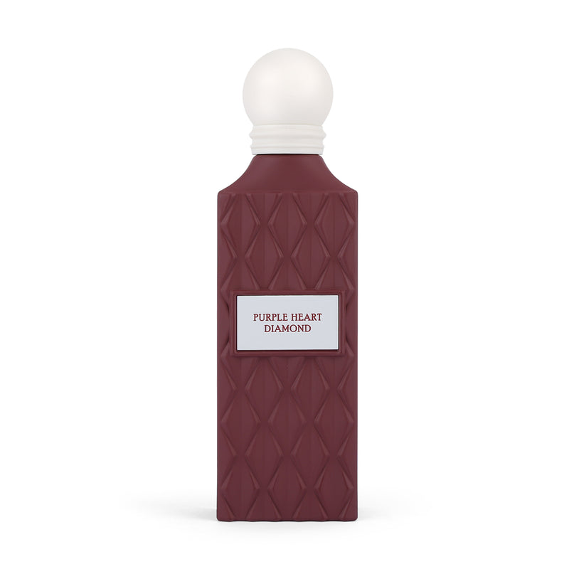 IBRAQ Purple Heart Diamond Eau de Parfum 150ml burgundy bottle with box