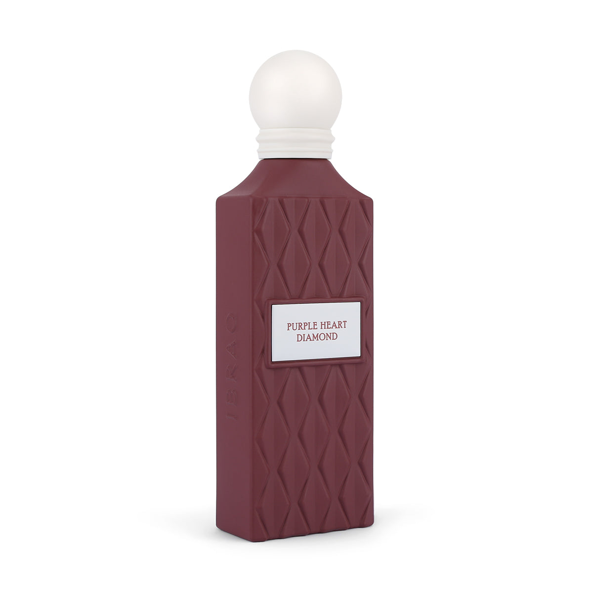 IBRAQ Purple Heart Diamond Eau de Parfum 150ml burgundy bottle front view