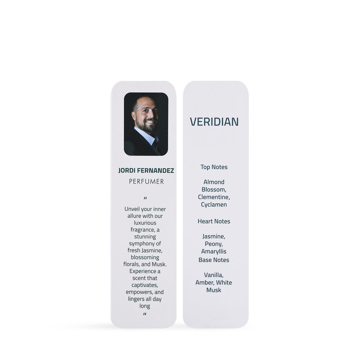 Reef Veridian Eau de Parfum 150ml perfumer Jordi Fernandez card with fragrance notes