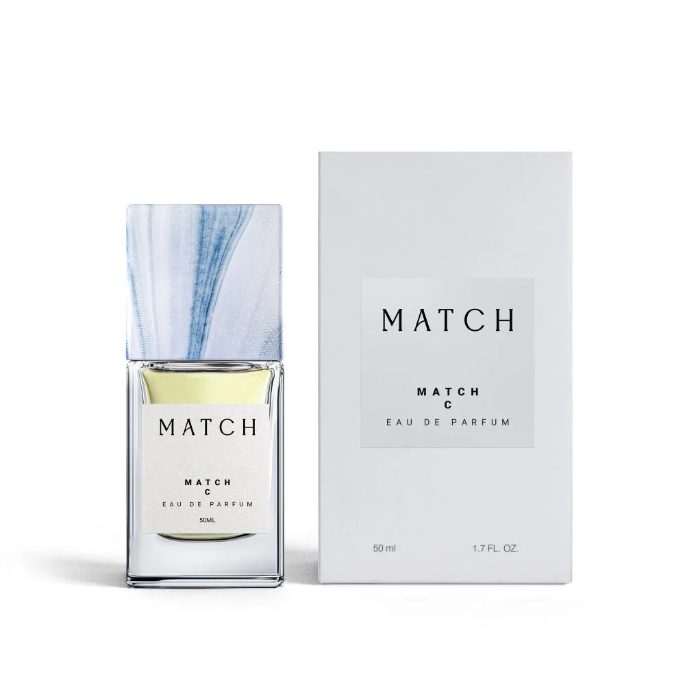 Match C Eau de Parfum 50ml bottle with box packaging